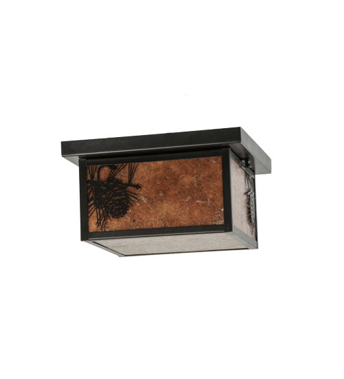 Meyda Tiffany Hyde Park 99669 Ceiling Light - Silver Mica Craftsman