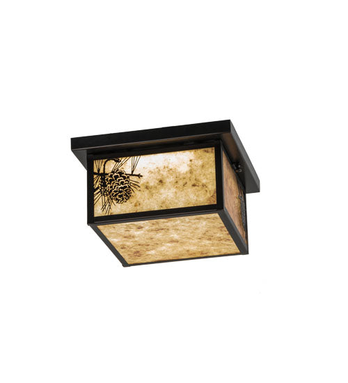 Meyda Tiffany Hyde Park 99669 Ceiling Light - Silver Mica Craftsman