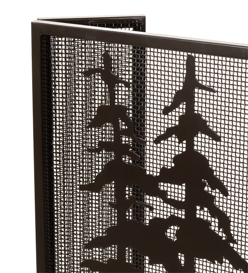 Meyda Tiffany Lighting 99675 Tall Pines Fireplace Screen Home Decor Bronze / Dark