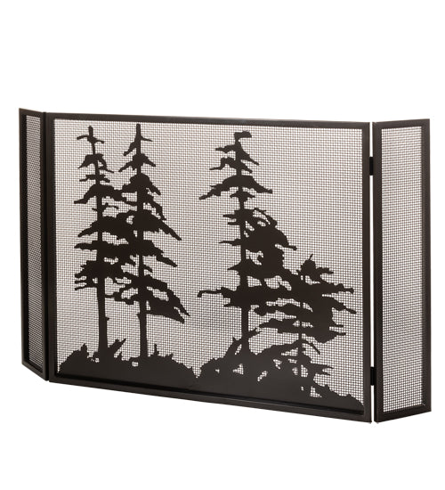 Meyda Tiffany Lighting 99675 Tall Pines Fireplace Screen Home Decor Bronze / Dark