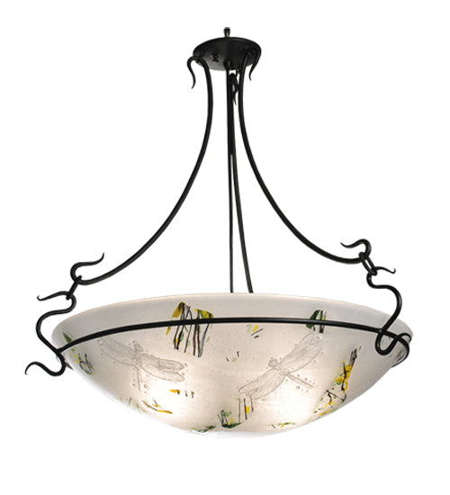 Meyda Tiffany Metro Fusion 99682 Pendant Light - Bas Relief Dragonfly/Confetti