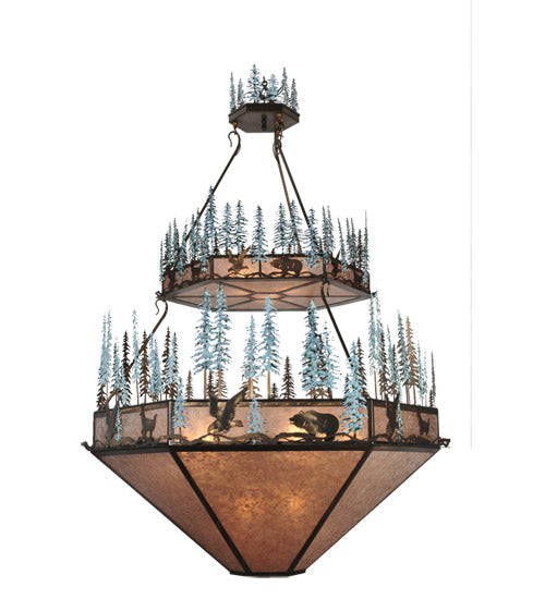 Meyda Tiffany Wildlife At Pine Lake 99685 Chandelier Light - Antique Copper