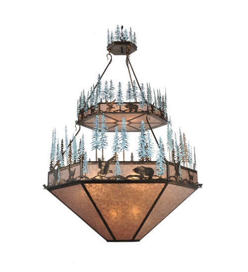 Meyda Tiffany Wildlife At Pine Lake 99685 Chandelier Light - Antique Copper