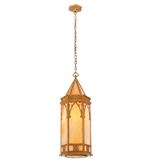 Meyda Tiffany Lighting 99690 Church Four Light Pendant Decor Gold, Champ, Gld Leaf