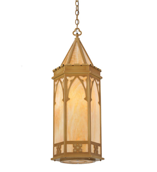 Meyda Tiffany Lighting 99690 Church Four Light Pendant Decor Gold, Champ, Gld Leaf