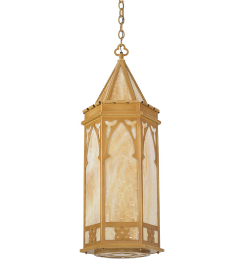 Meyda Tiffany Lighting 99690 Church Four Light Pendant Decor Gold, Champ, Gld Leaf