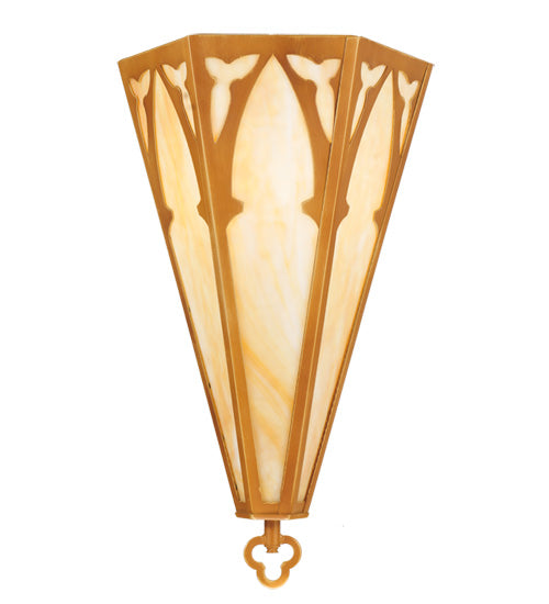 Meyda Tiffany Lighting 99726 Church One Light Inverted Pendant Decor Gold, Champ, Gld Leaf