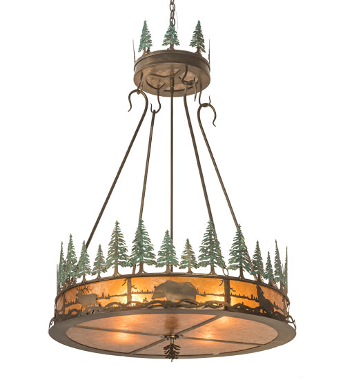 Meyda Tiffany Wildlife At Pine Lake 99769 Pendant Light - Antique Copper