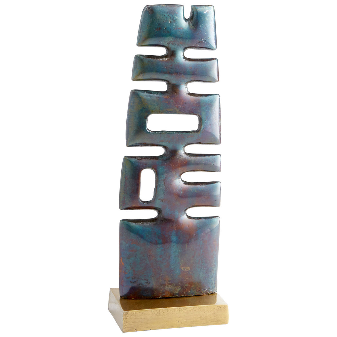 Cyan 10087 Sculptures (Various) - Cobalt Blue And Antique Brass