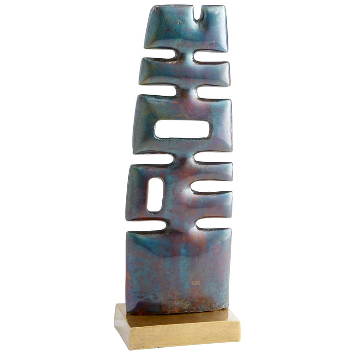 Cyan 10087 Sculptures (Various) - Cobalt Blue And Antique Brass