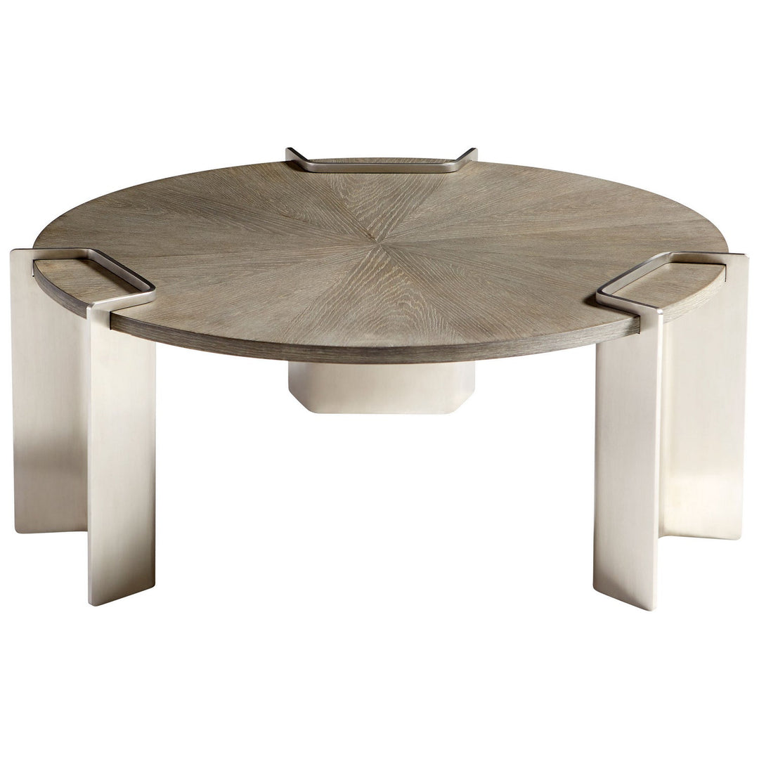 Cyan 10226 Tables - Weathered Oak And Stainless Steel