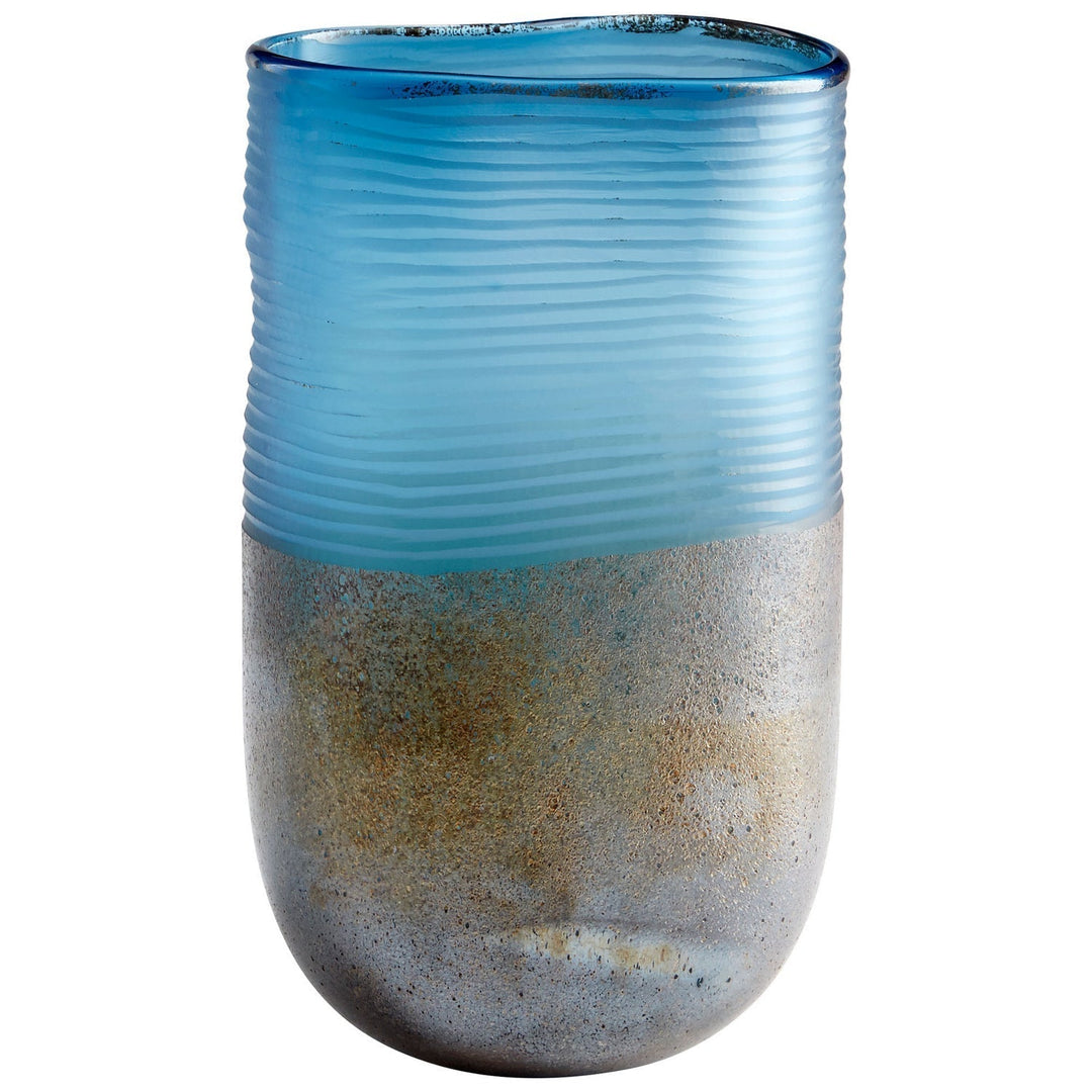 Cyan 10345 Vases & Planters - Blue And Iron Glaze