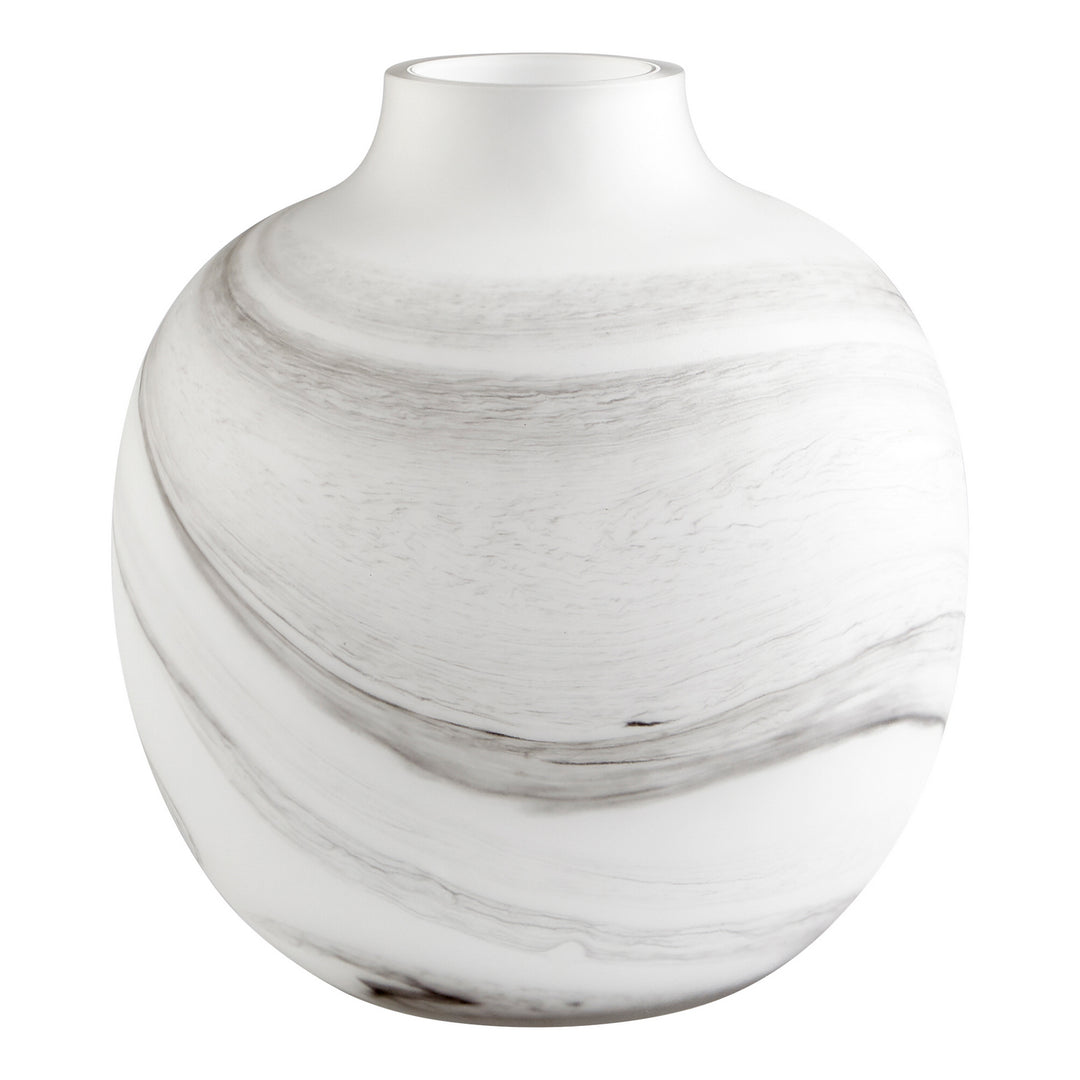 Cyan 10468 Vases & Planters - White And Black Swirl