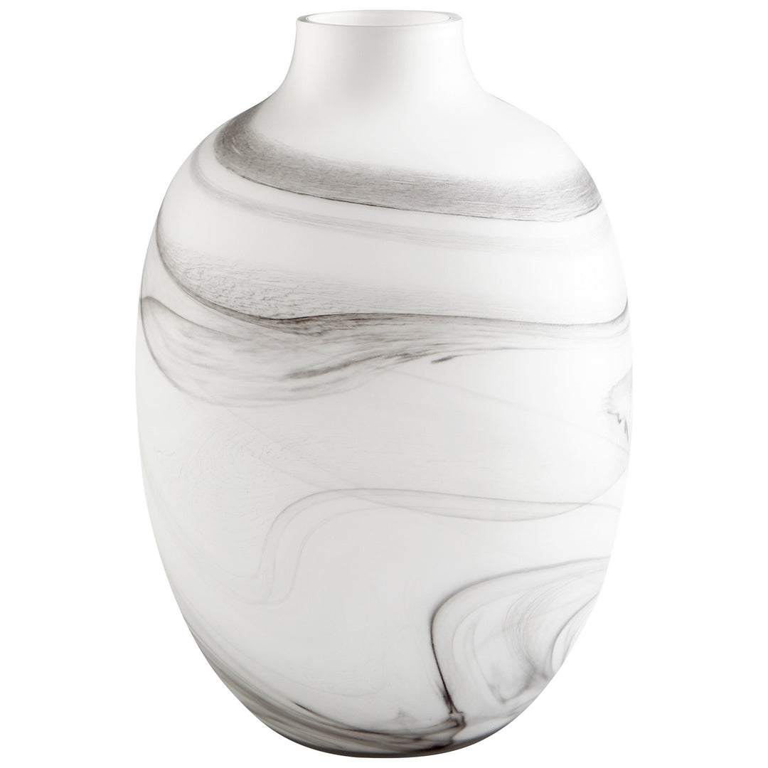 Cyan 10469 Vases & Planters - White And Black Swirl