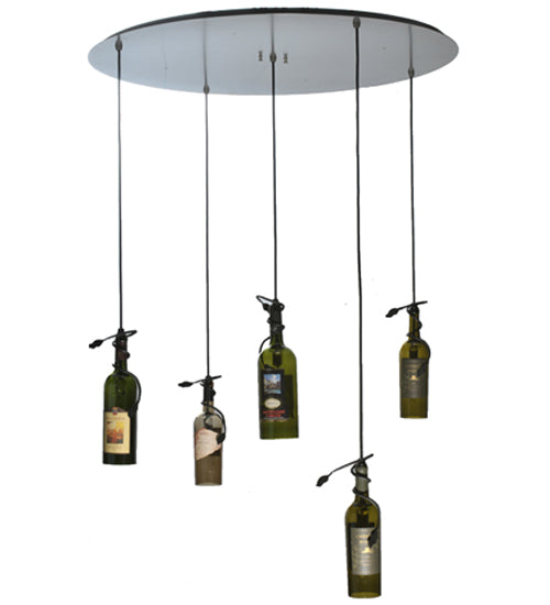 Meyda Tiffany Tuscan Vineyard 99832 Pendant Light - Nickel, Green