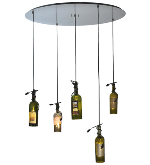 Meyda Tiffany Tuscan Vineyard 99832 Pendant Light - Nickel, Green