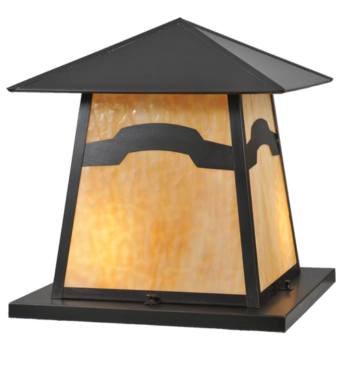 Meyda Tiffany Lighting 99942 Stillwater Two Light Pier Mount Outdoor Bronze / Dark