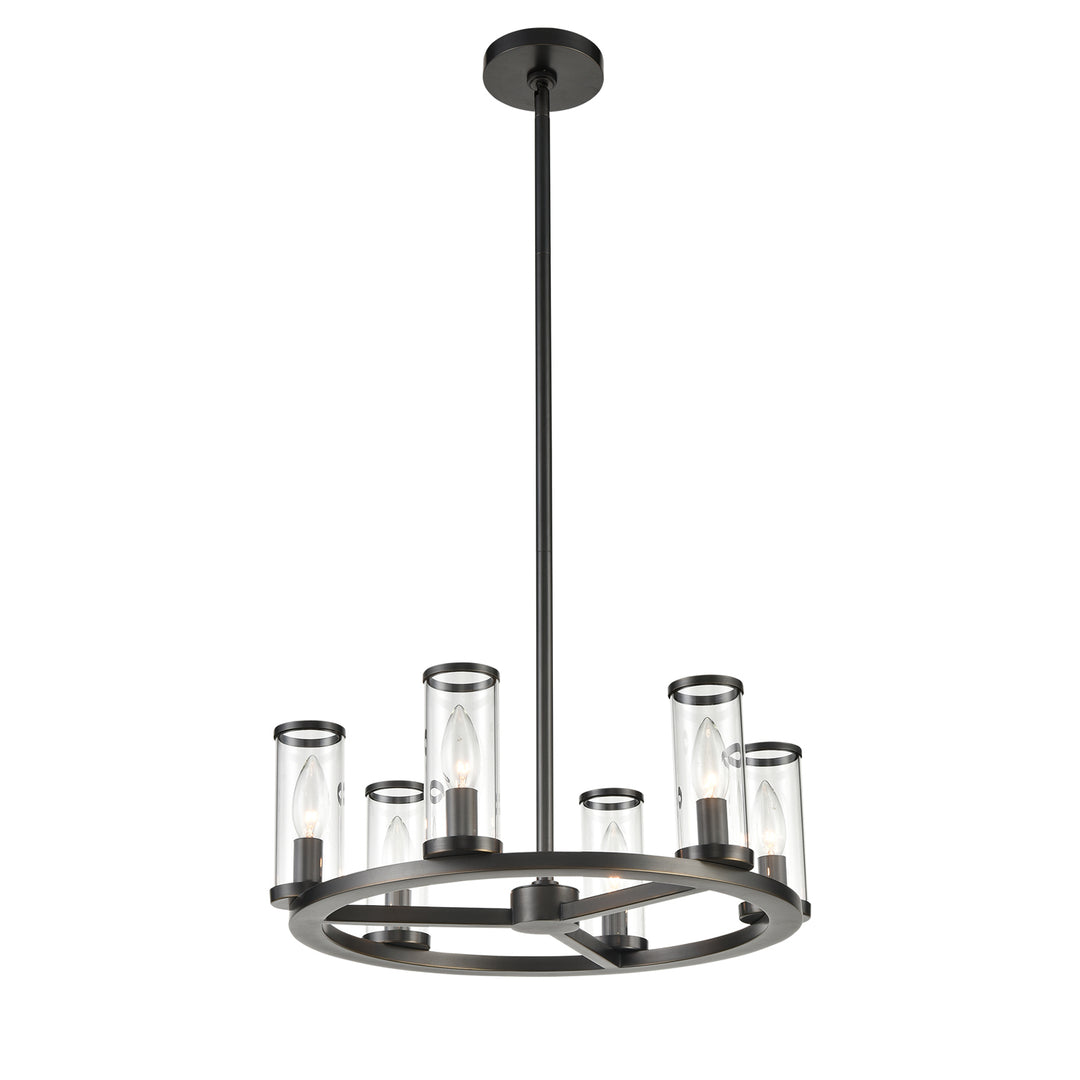 Alora revolve CH309006UBCG Chandelier Light - Clear Glass/Urban Bronze