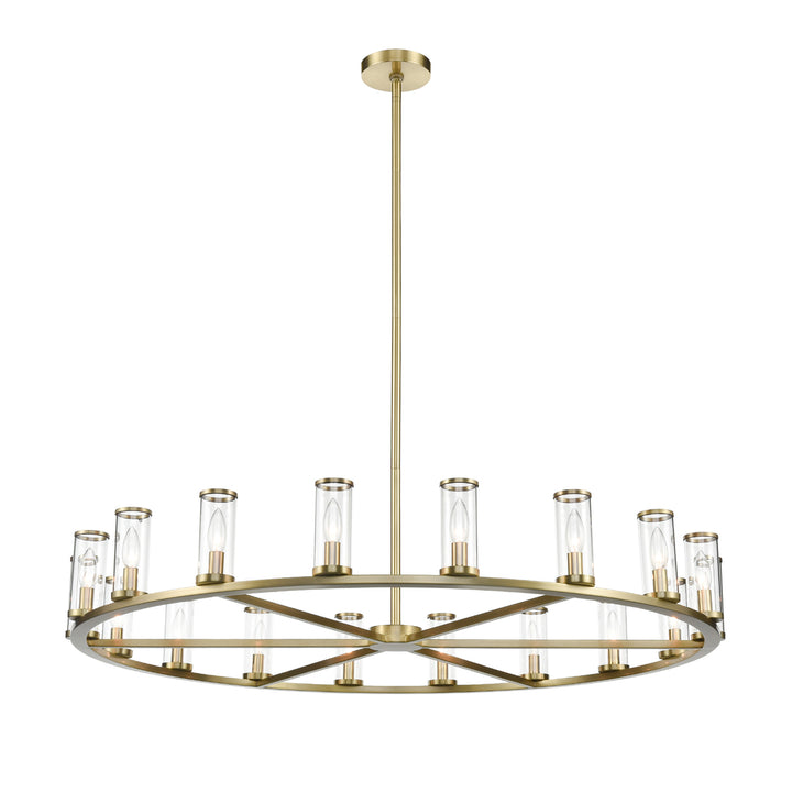 Alora revolve CH309018NBCG Chandelier Light - Clear Glass/Natural Brass