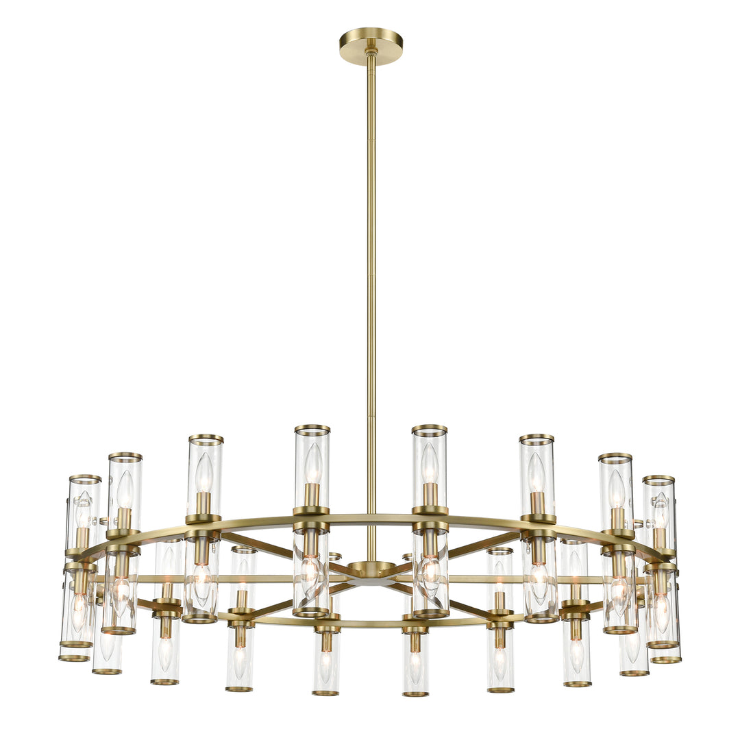 Alora revolve CH309036NBCG Chandelier Light - Clear Glass/Natural Brass