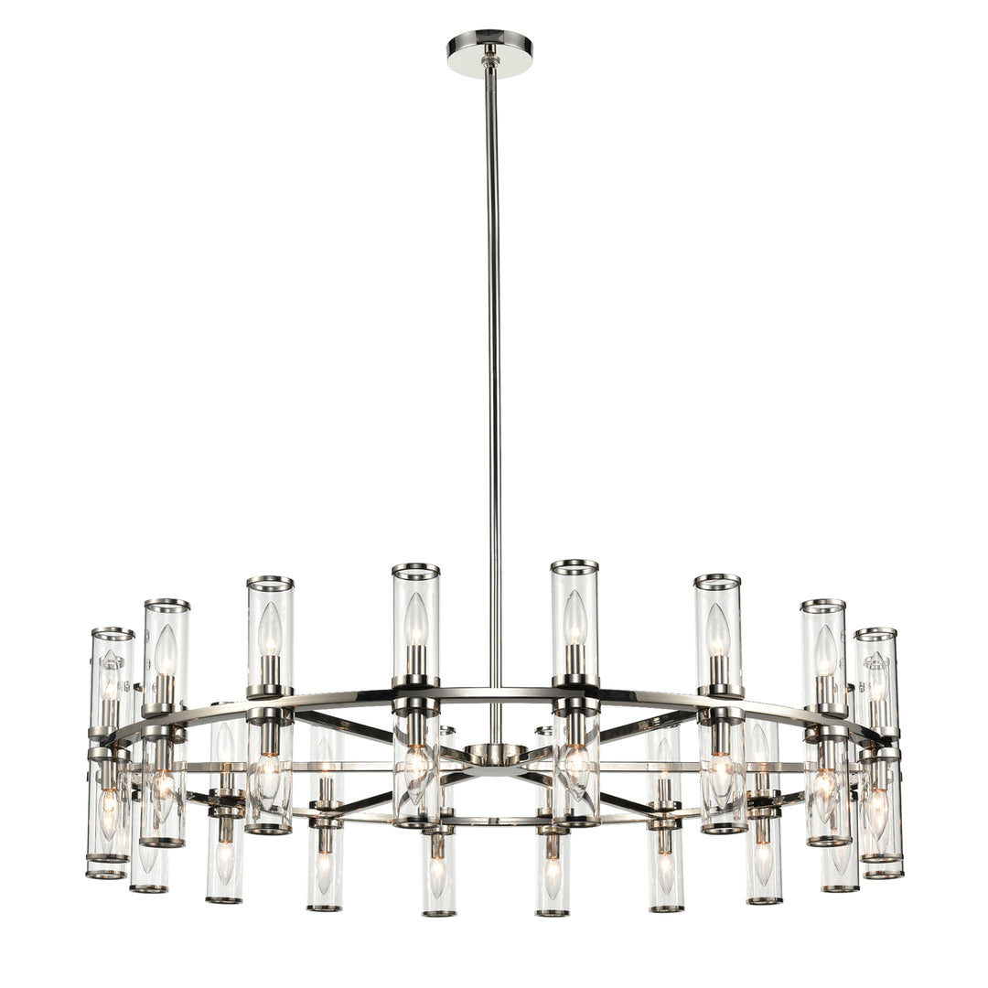 Alora revolve CH309036PNCG Chandelier Light - Clear Glass/Polished Nickel
