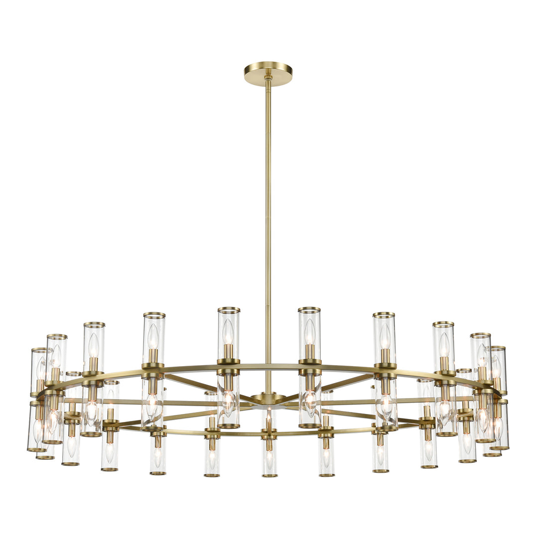 Alora revolve CH309042NBCG Chandelier Light - Clear Glass/Natural Brass