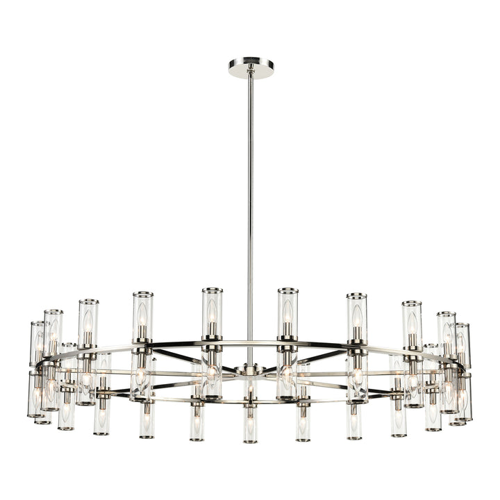 Alora revolve CH309042PNCG Chandelier Light - Clear Glass/Polished Nickel