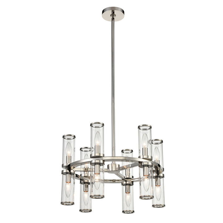 Alora revolve CH309066PNCG Chandelier Light - Clear Glass/Polished Nickel