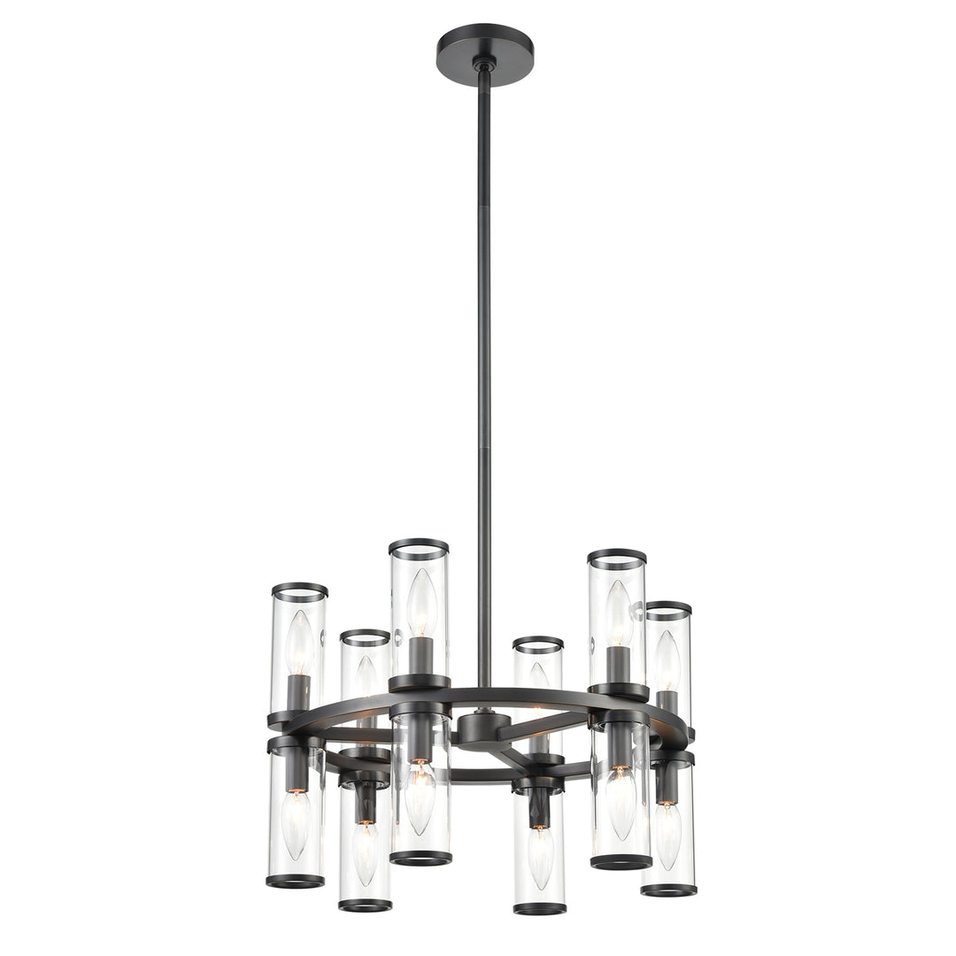 Alora revolve CH309066UBCG Chandelier Light - Clear Glass/Urban Bronze