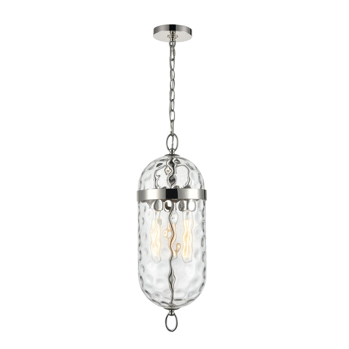 Alora capsula PD310603PNWC Pendant Light - Clear Water Glass/Polished Nickel