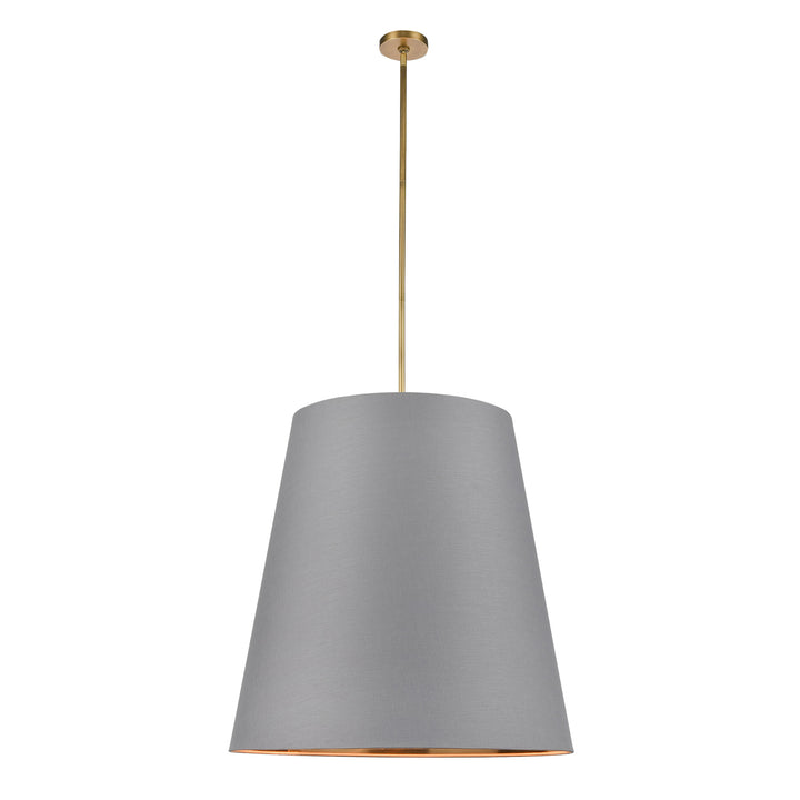 Alora calor PD311030VBGG Pendant Light - Gray Linen with Gold Parchment/Vintage Brass