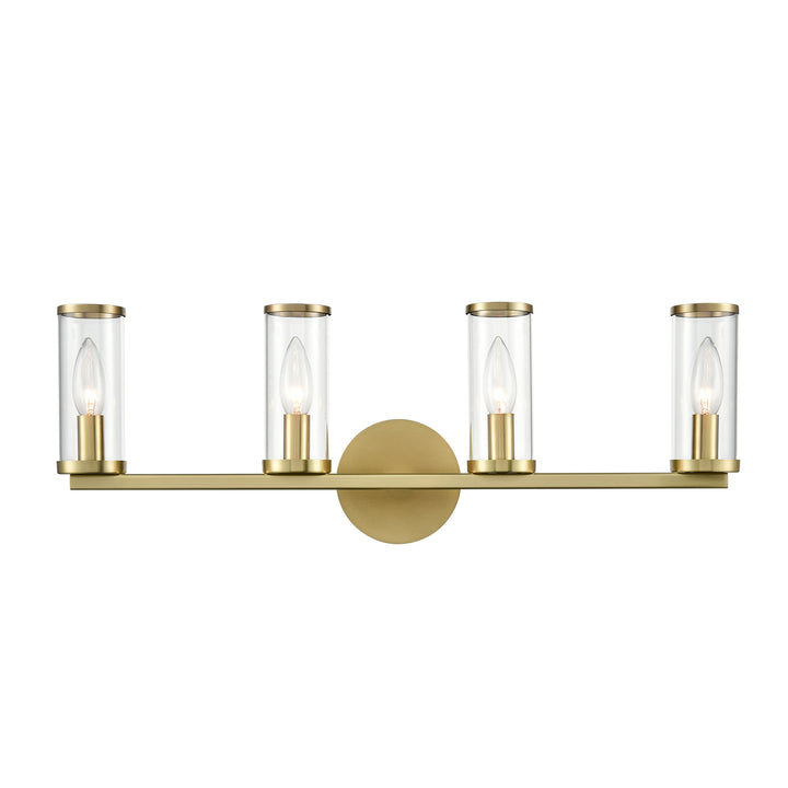 Alora revolve WV309044NBCG Wall Light - Clear Glass/Natural Brass