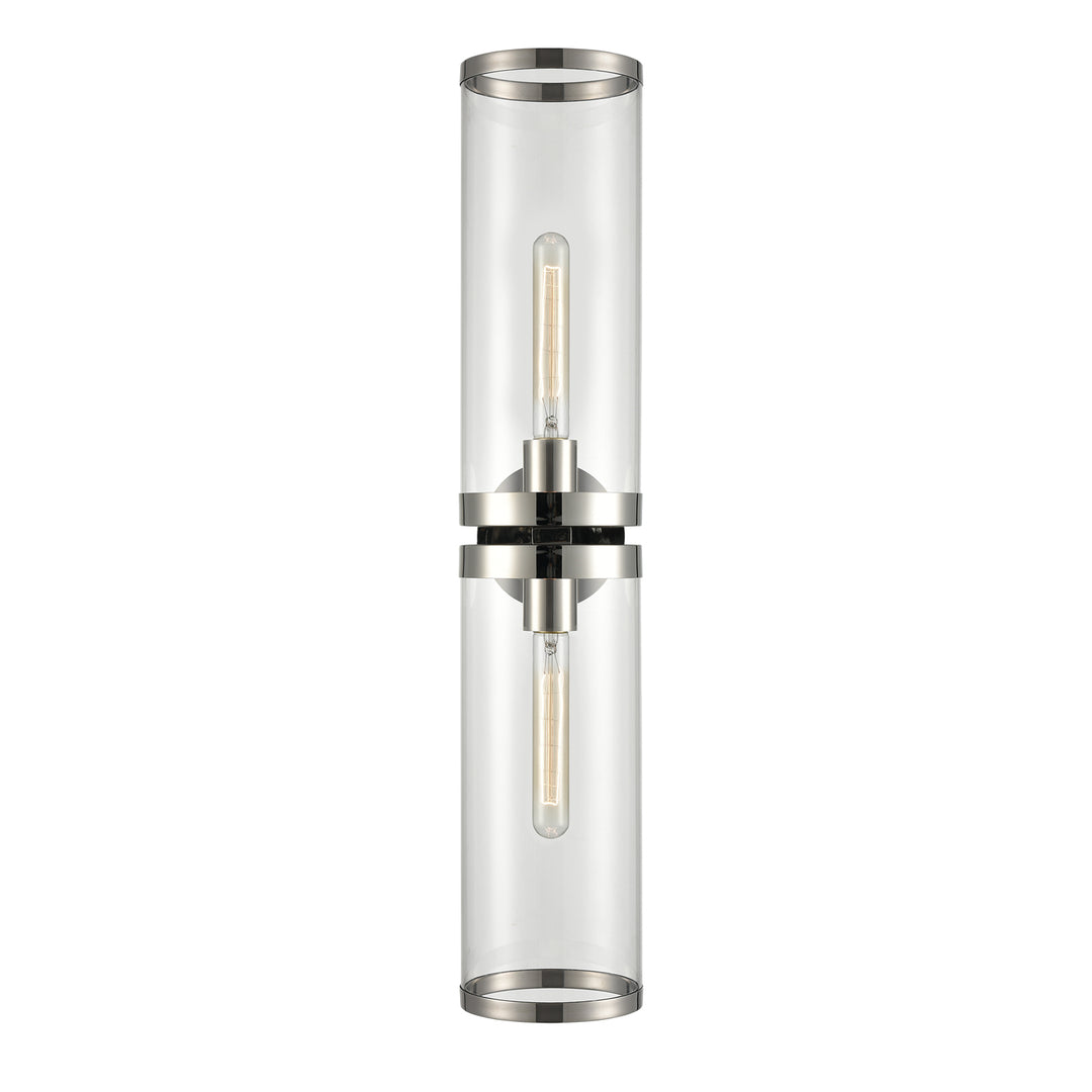 Alora revolve ii WV311602PNCG Wall Light - Clear Glass/Polished Nickel