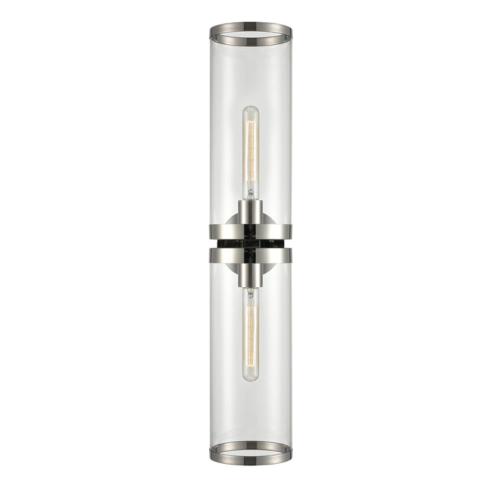 Alora revolve ii WV311602PNCG Wall Light - Clear Glass/Polished Nickel