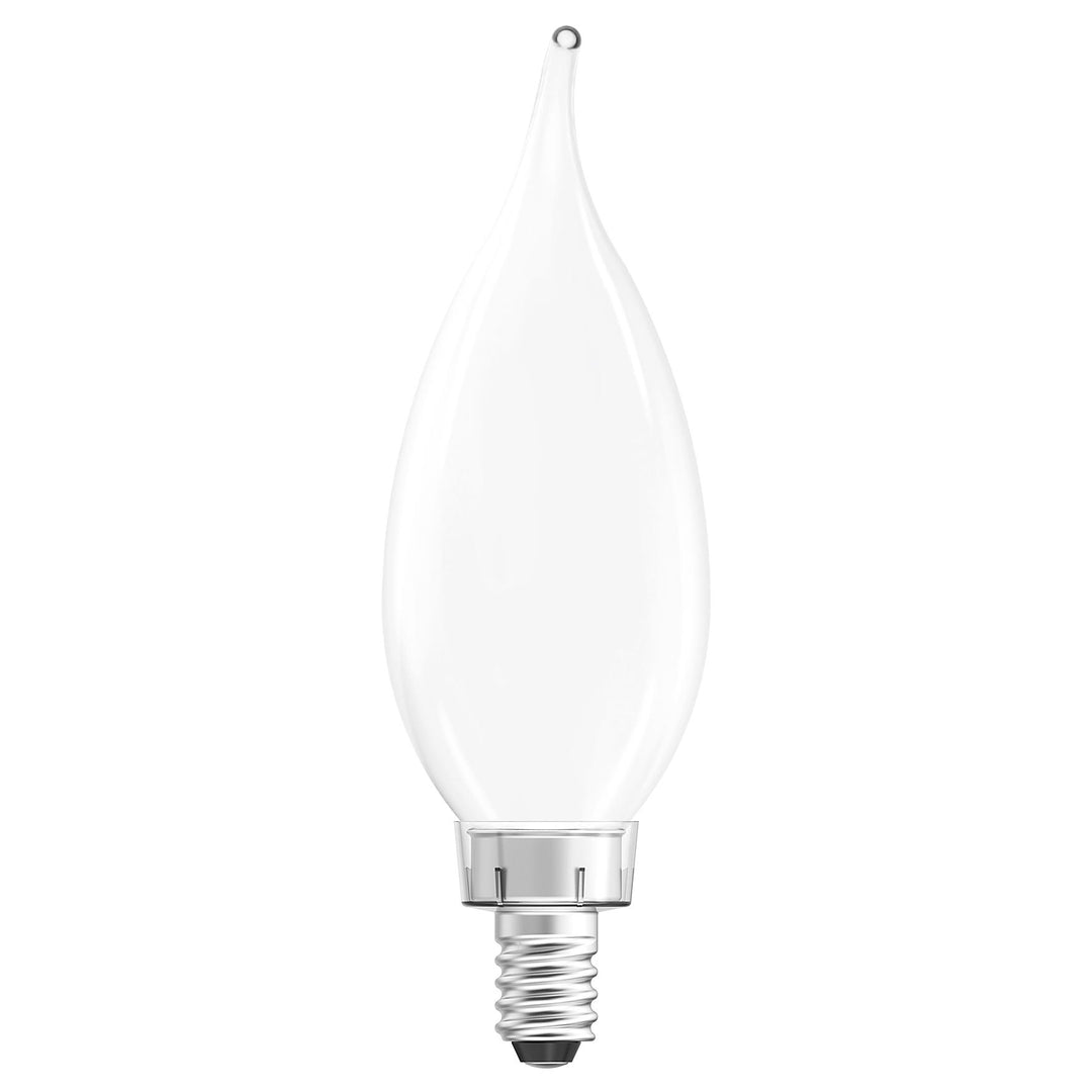 Maxlite Lighting 14101726  Enclosed Frost Filament 3.5 Watt Ba10 Dim 2700K Bent Tip Candle Led Filament Light Bulb