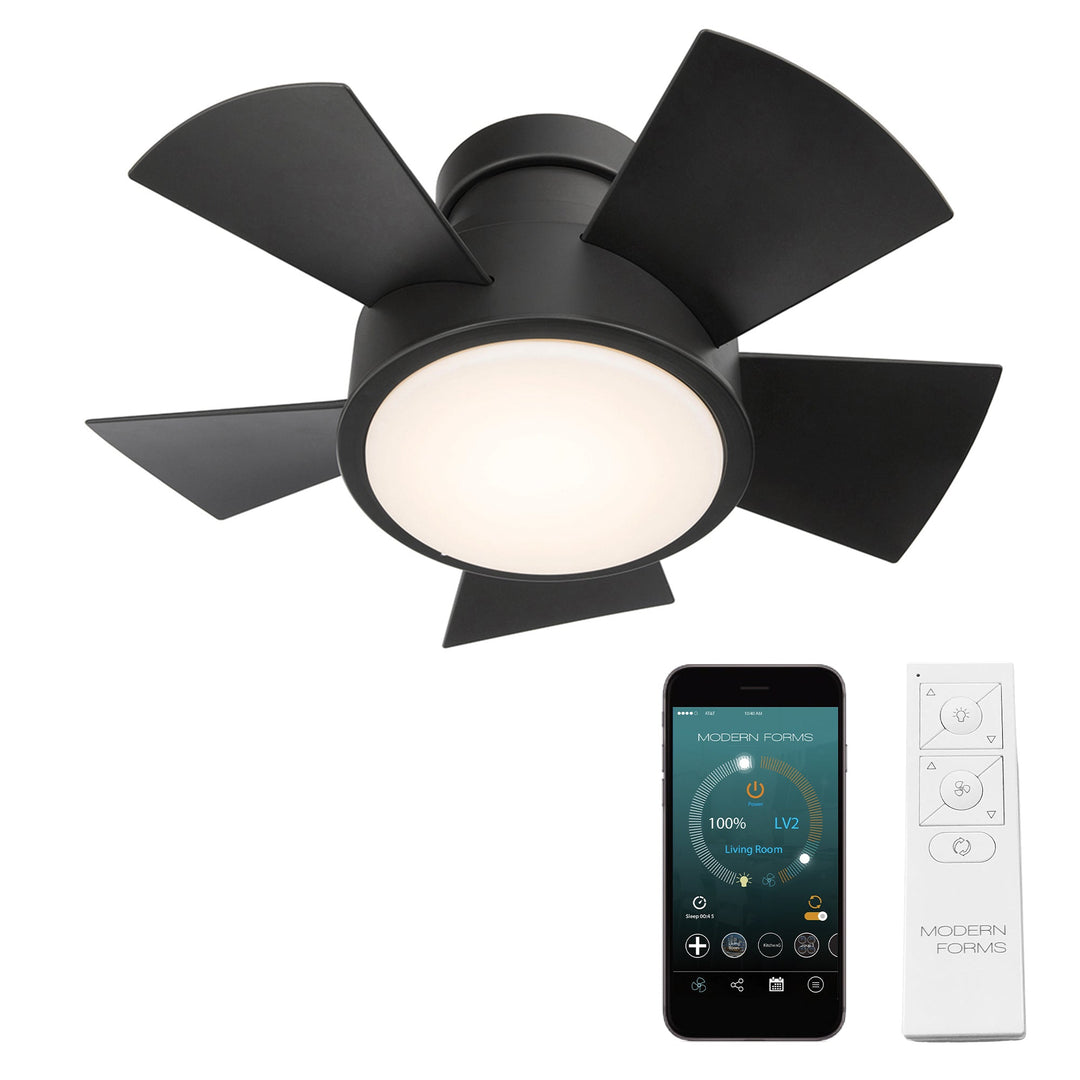 Modern Forms Fan Vox FH-W1802-26L-27-MB Ceiling Fan 26 - Matte Black, Matte Black/