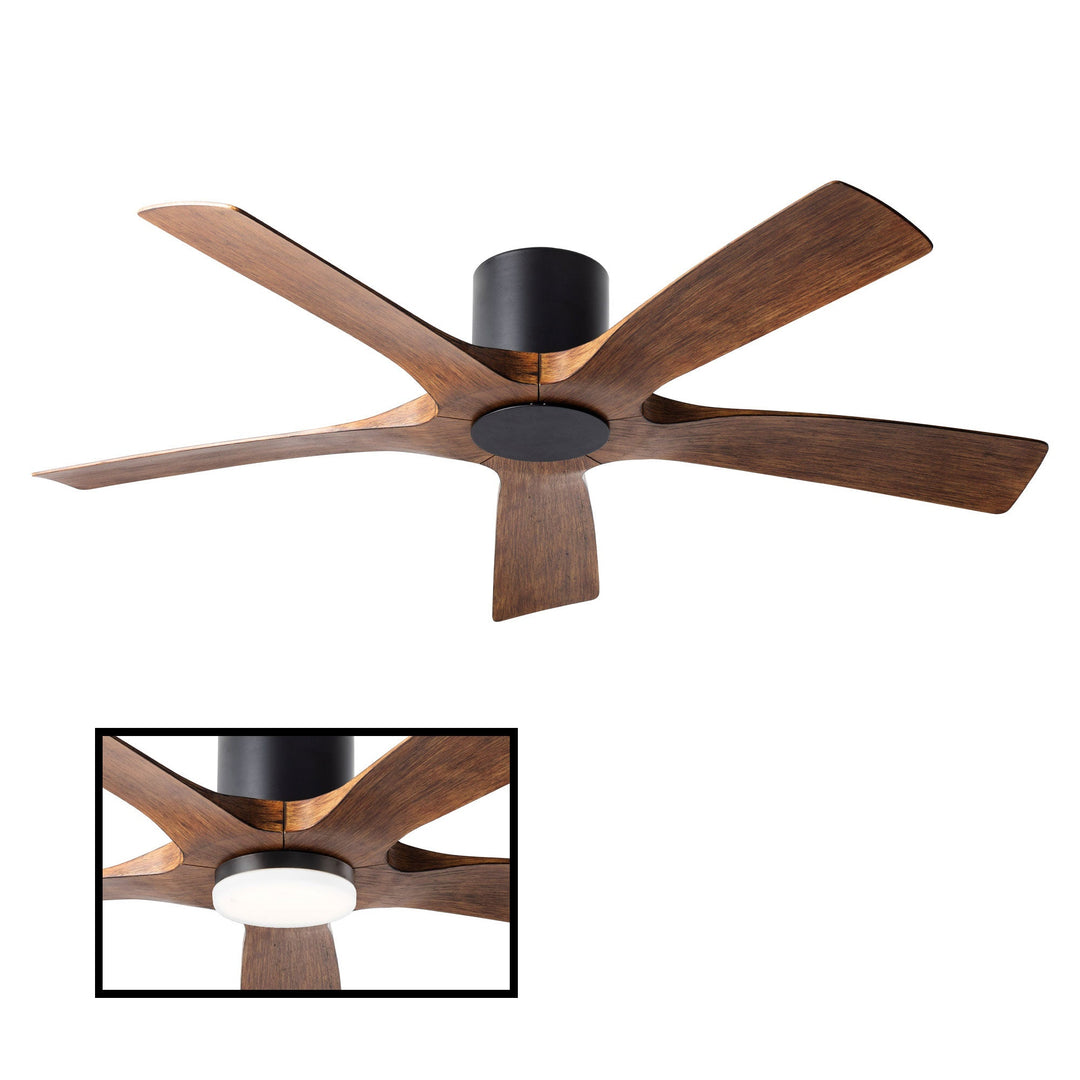 Modern Forms Fan Aviator 5 FH-W1811-5-MB/DK Ceiling Fan 54 - Matte Black/Distressed Koa, Distressed Koa/