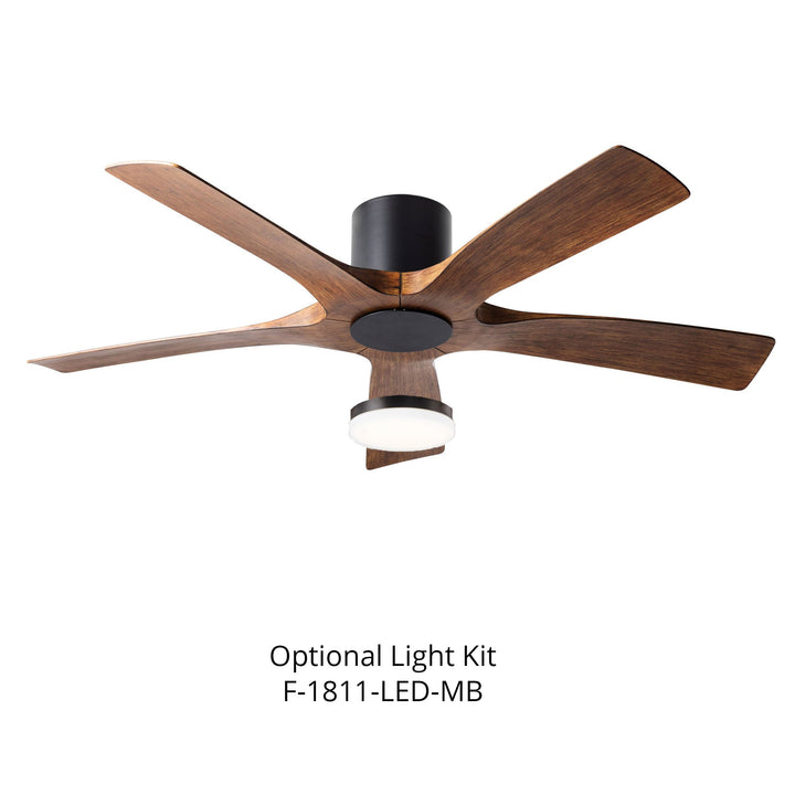 Modern Forms Fan Aviator 5 FH-W1811-5-MB/DK Ceiling Fan 54 - Matte Black/Distressed Koa, Distressed Koa/