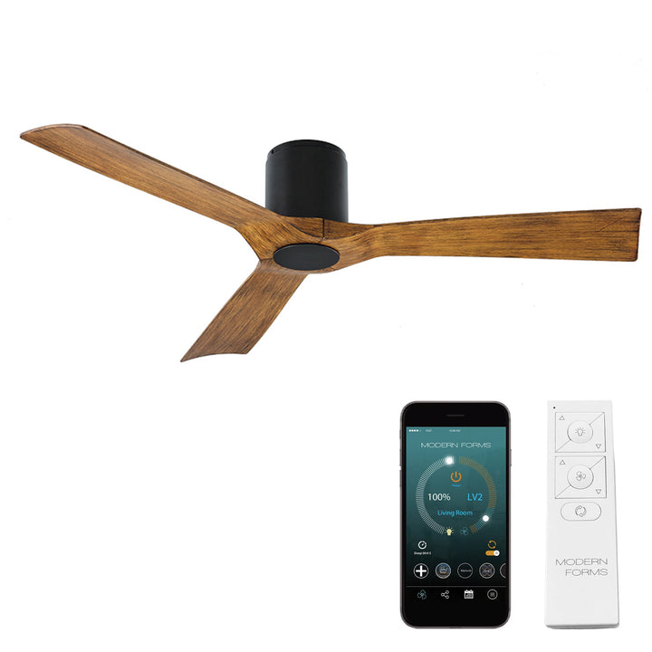 Modern Forms Fan Aviator FH-W1811-54-MB/DK Ceiling Fan 54 - Matte Black/Distressed Koa, Distressed Koa/