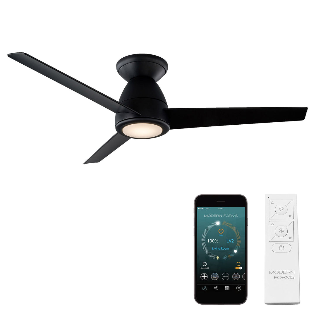 Modern Forms Fan Tip-Top FH-W2004-44L-35-MB Ceiling Fan 44 - Matte Black, Matte Black/