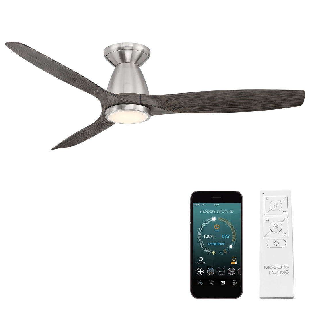 Modern Forms Fan Skylark FH-W2202-54L35BNEB Ceiling Fan 54 - Brushed Nickel/Ebony, Ebony/