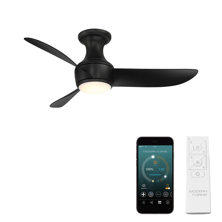 Modern Forms Fan Corona FH-W2203-44L-35-MB Ceiling Fan 44 - Matte Black, Matte Black/