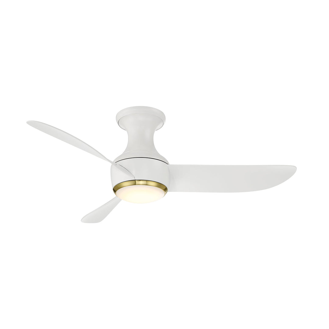 Modern Forms Fan Corona FH-W2203-44L27SBMW Ceiling Fan 44 - Soft Brass/Matte White, Matte White/