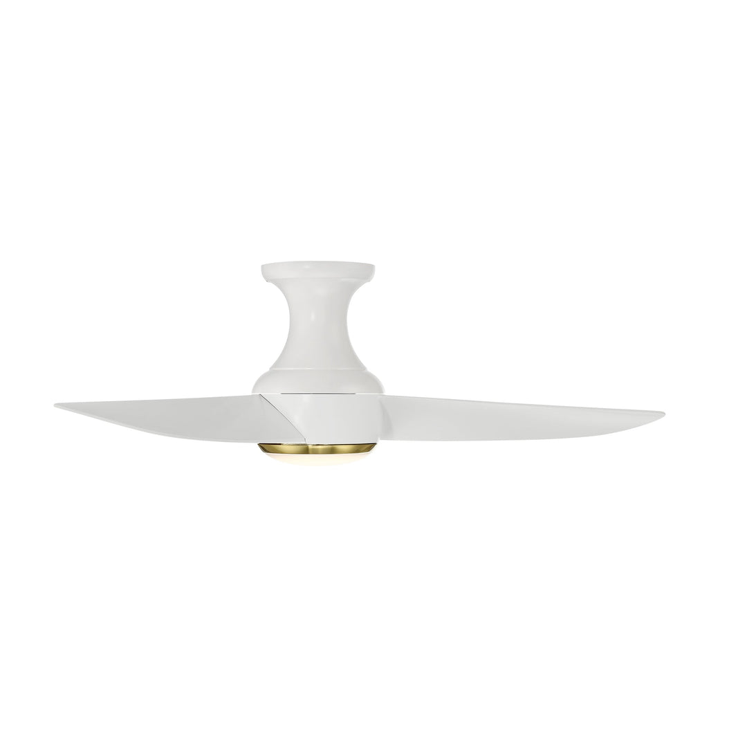 Modern Forms Fan Corona FH-W2203-44L35SBMW Ceiling Fan 44 - Soft Brass/Matte White, Matte White/
