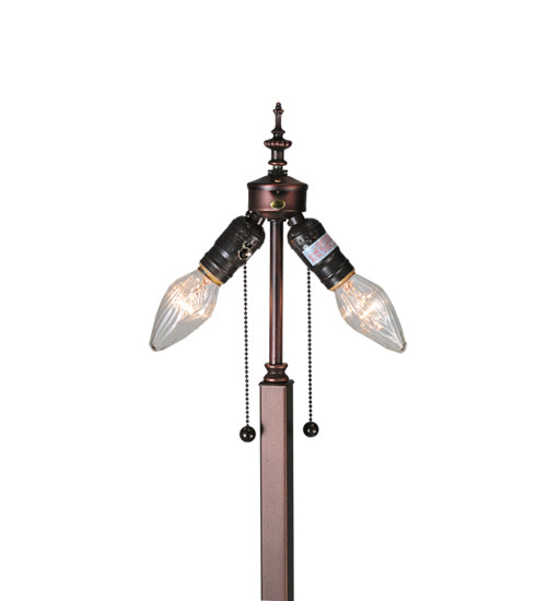 Meyda Tiffany Lighting 18817 Mission Two Light Floor Base Lamp Bronze / Dark