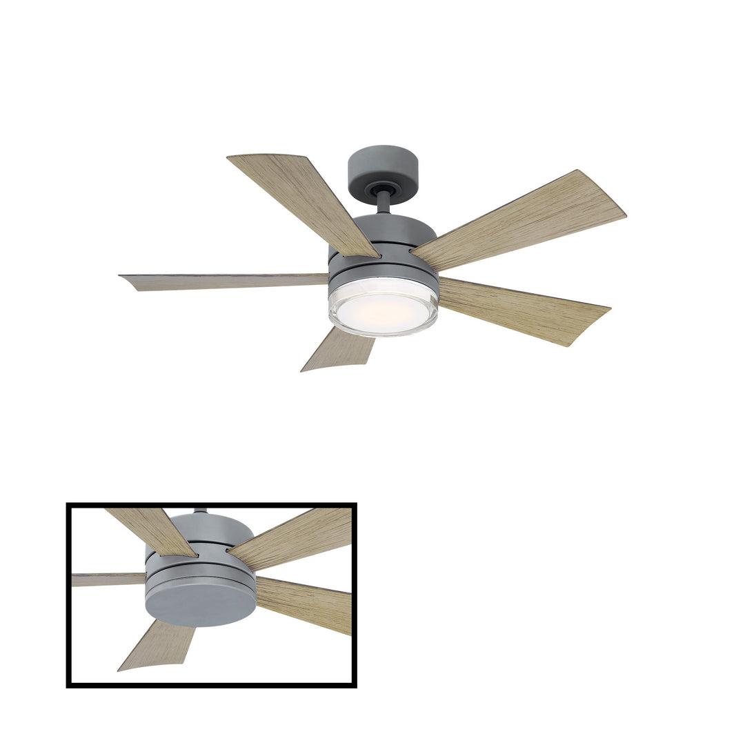 Modern Forms Fan Wynd FR-W1801-42L-GH/WG Ceiling Fan 42 - Graphite/Weathered Gray, Weathered Gray/