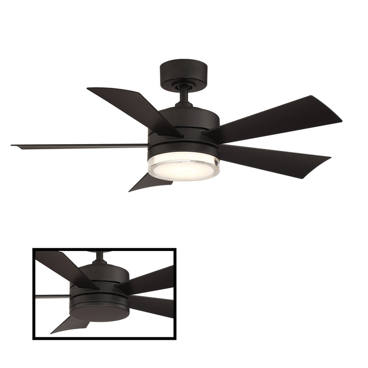 Modern Forms Fan Wynd FR-W1801-42L-MB Ceiling Fan 42 - Matte Black, Matte Black/