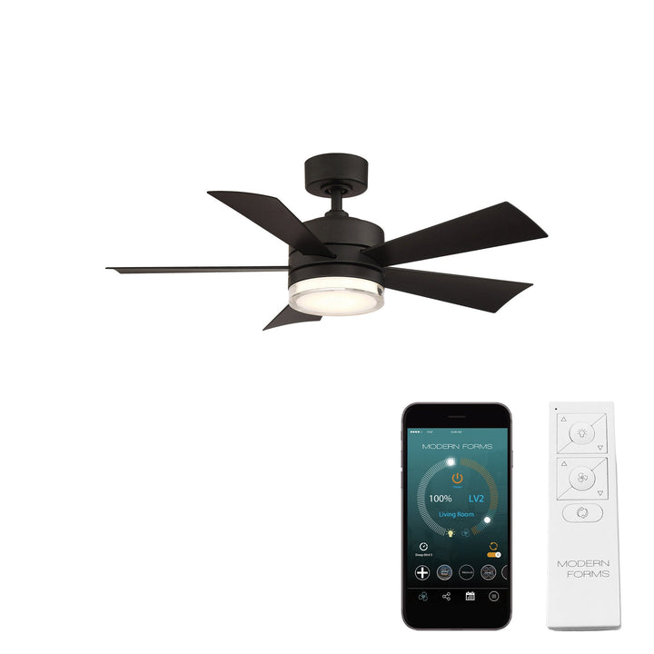 Modern Forms Fan Wynd FR-W1801-42L-MB Ceiling Fan 42 - Matte Black, Matte Black/