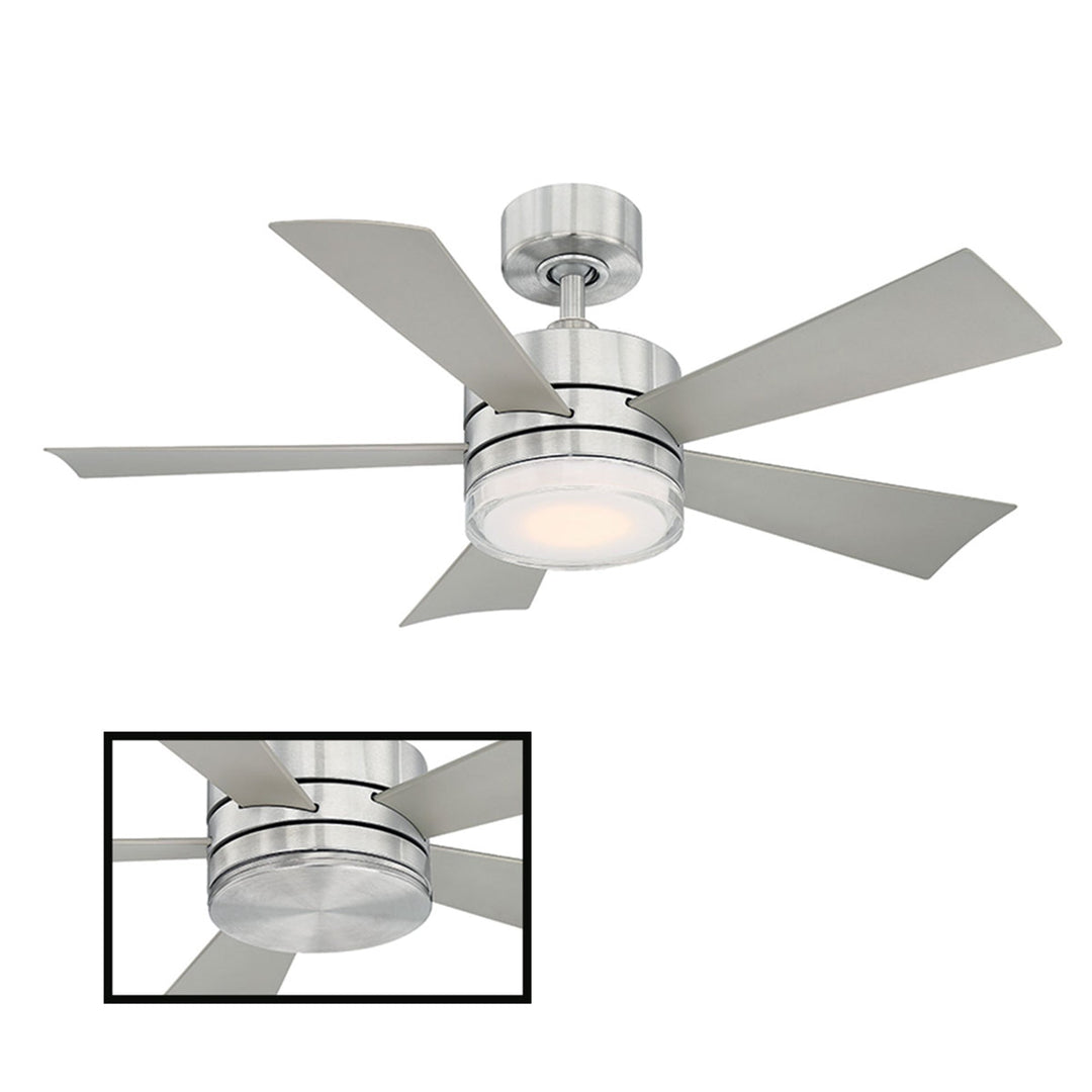 Modern Forms Fan Wynd FR-W1801-42L-35-SS Ceiling Fan 42 - Stainless Steel, Stainless Steel/