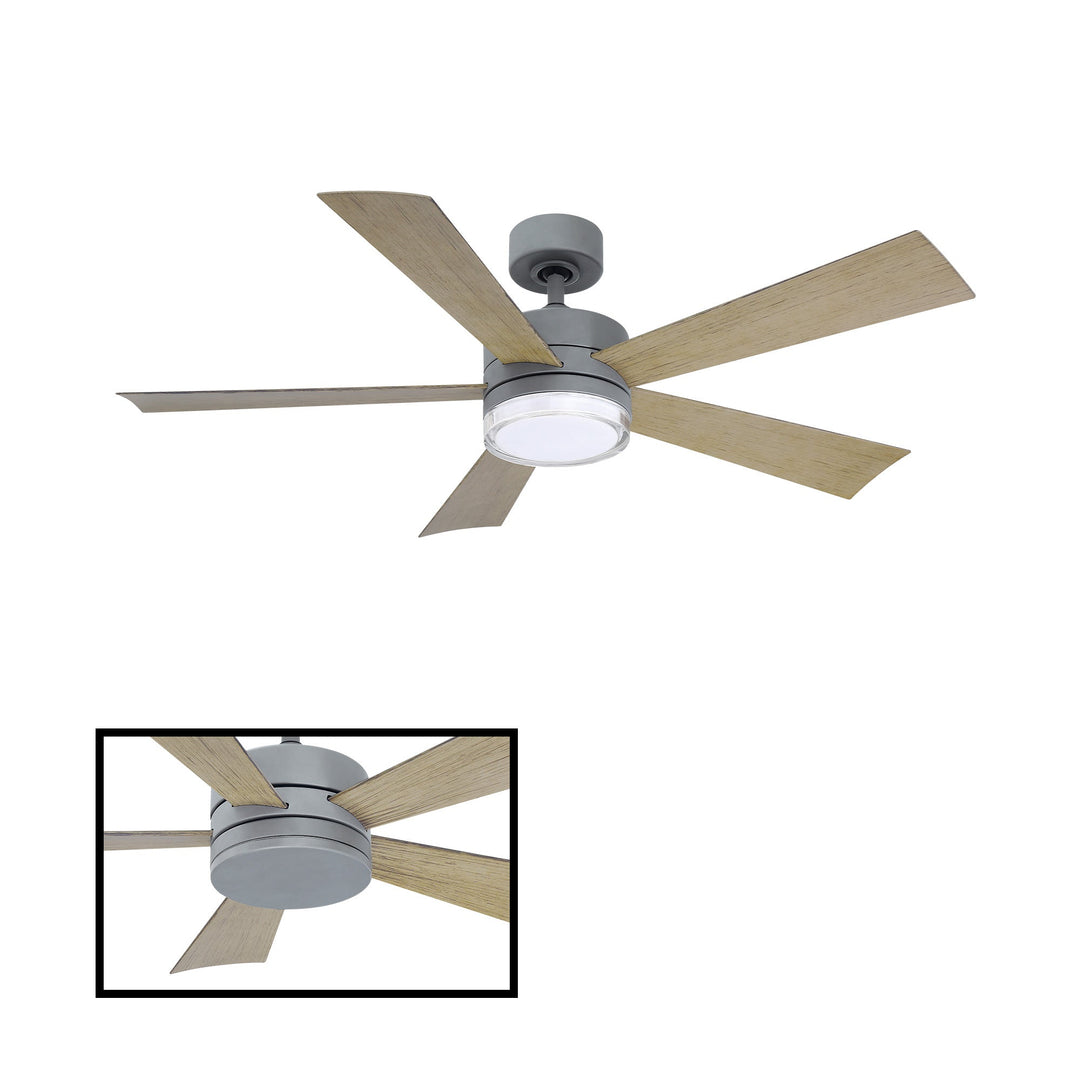 Modern Forms Fan Wynd FR-W1801-52L-GH/WG Ceiling Fan 52 - Graphite/Weathered Gray, Weathered Gray/